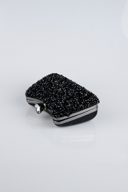 Sac de Soirée Luxe Pierreux Noir SH828