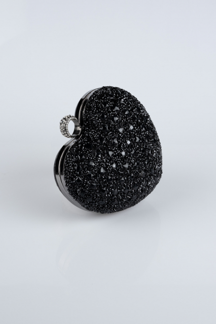Sac de Soirée Luxe Pierreux Noir SH829