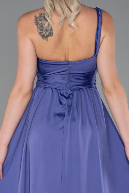 Robe de Soirée Longue Mousseline Lilas ABU3204