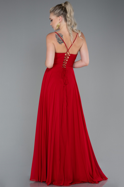 Robe de Soirée Longue Rouge ABU1305