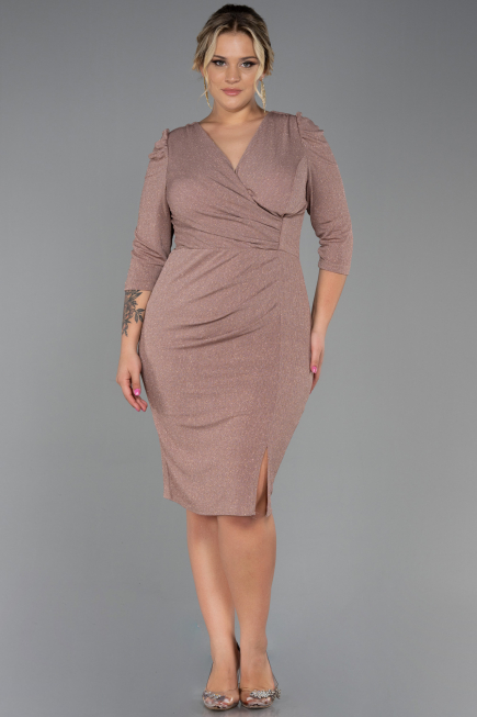Robe Grande Taille Courte Vison ABK1246