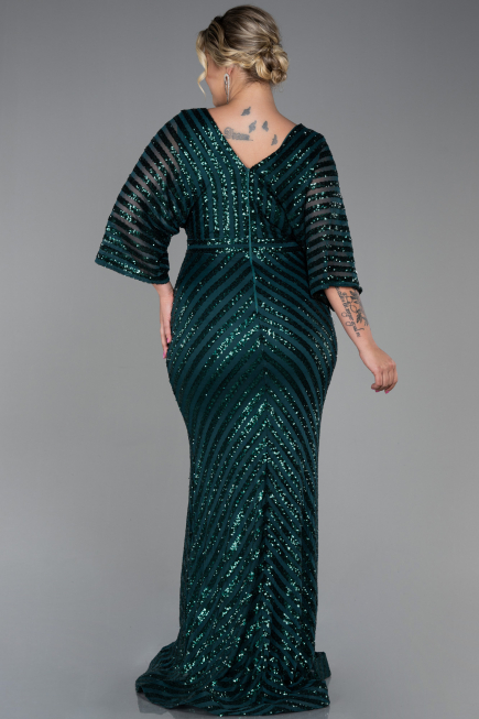 Robe de Soirée Grande Taille Longue Émeraude ABU900