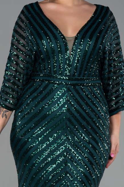 Robe de Soirée Grande Taille Longue Émeraude ABU900