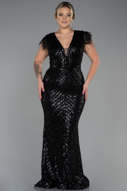 Robe de Soirée Longue Noir ABU1044