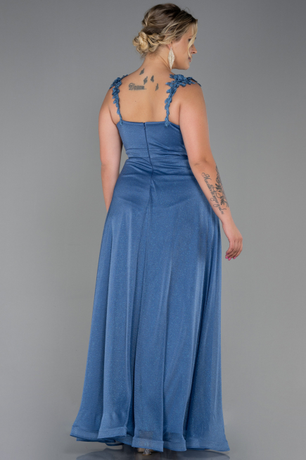 Robe de Soirée Grande Taille Longue Indigo ABU3174