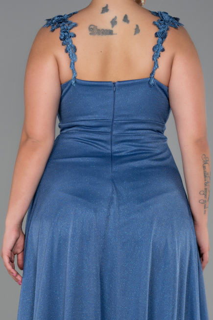 Robe de Soirée Grande Taille Longue Indigo ABU3174