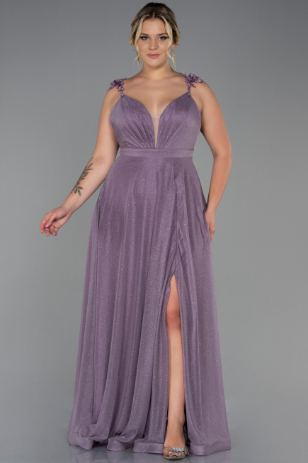 Robe De Soirée Grande Taille Longue Lavande ABU3174