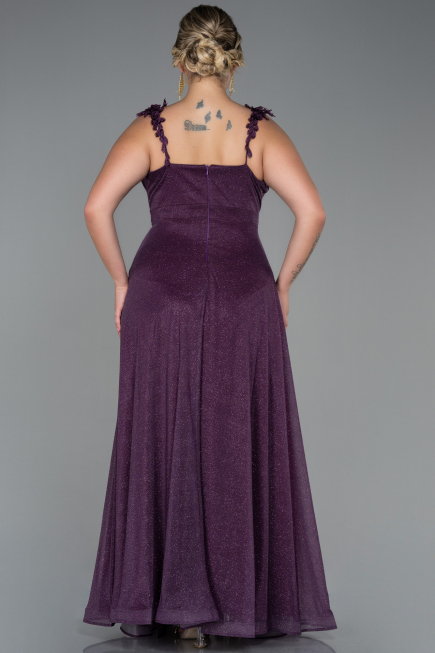 Robe de Soirée Grande Taille Longue Violet ABU3174