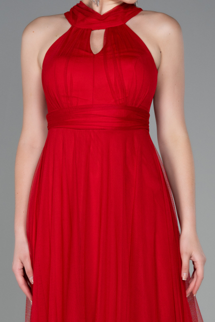 Robe de Soirée Longue Rouge ABU3252