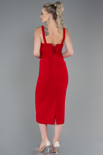 Tenue de Soirée Midi Rouge ABK1819