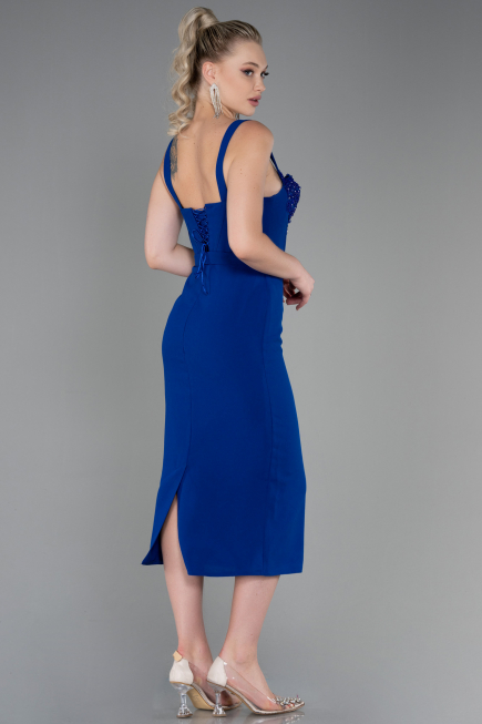 Tenue de Soirée Midi Bleu Saxe ABK1819