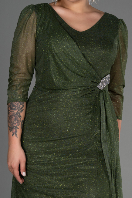 Robe Grande Taille Longue Kaki ABU3279