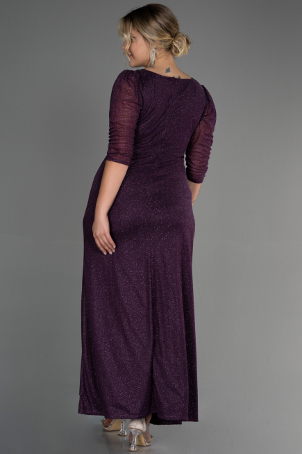 Robe Grande Taille Longue Violet ABU3279