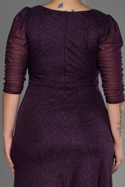 Robe Grande Taille Longue Violet ABU3279