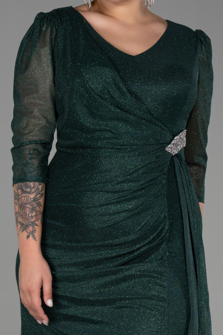 Robe Grande Taille Longue Émeraude ABU3279
