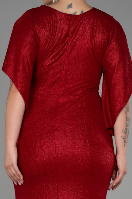Robe de Soirée Grande Taille Longue Rouge ABU3280