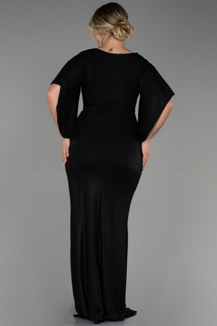 Robe de Soirée Grande Taille Longue Noir ABU3280