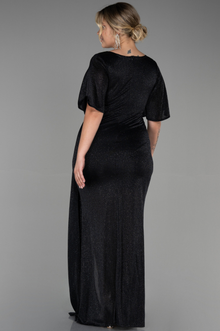 Robe de Soirée Grande Taille Longue Noir ABU3282