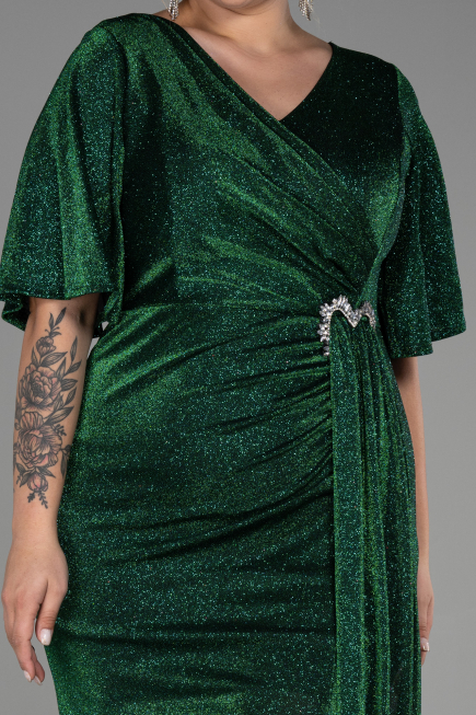 Robe de Soirée Grande Taille Longue Émeraude ABU3282