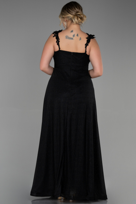 Robe de Soirée Grande Taille Longue Noir ABU3174