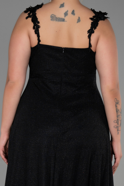 Robe de Soirée Grande Taille Longue Noir ABU3174
