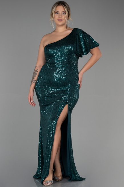 Robe Grande Taille Longue Émeraude ABU1893