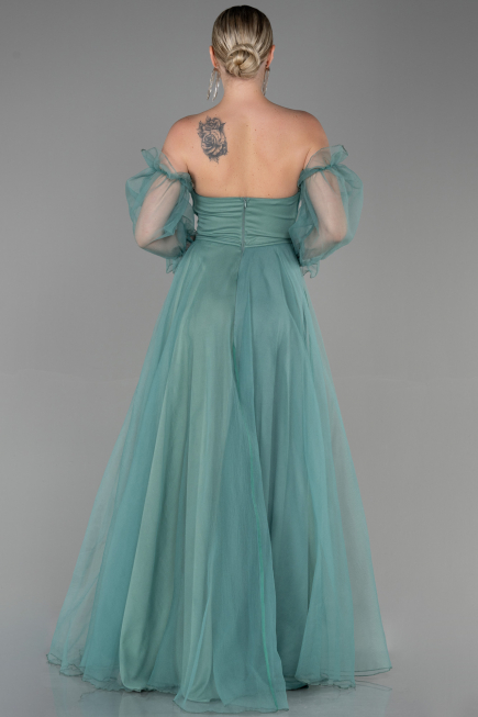 Robe De Soirée Longue Menthe ABU2076