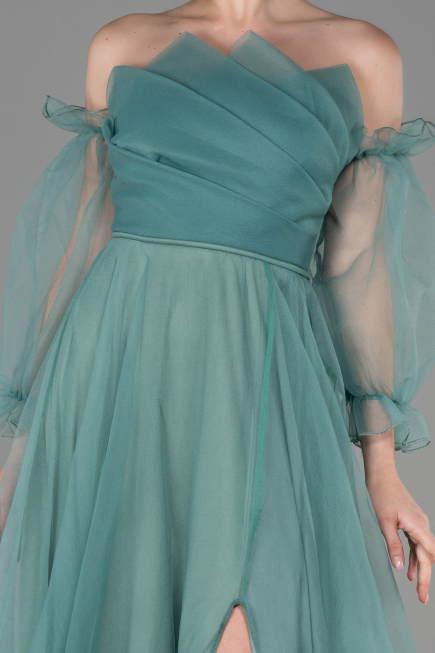 Robe De Soirée Longue Menthe ABU2076