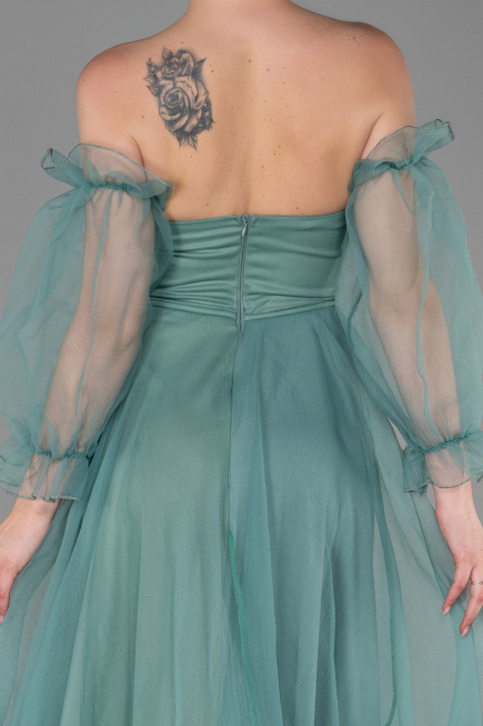 Robe De Soirée Longue Menthe ABU2076