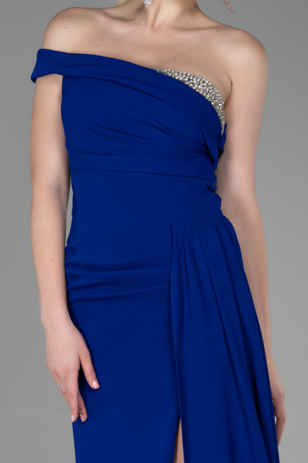 Robe Queue de Poisson Longue Bleu Saxe ABU3324