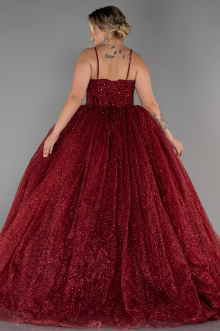 Haute Couture Longue Rouge Bordeaux ABU2157