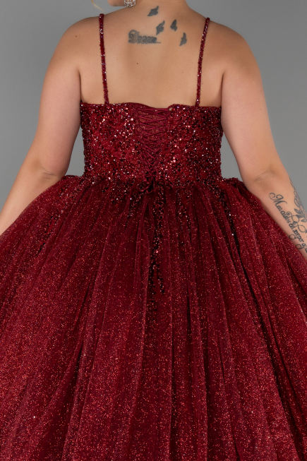 Haute Couture Longue Rouge Bordeaux ABU2157