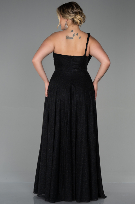 Robe Grande Taille Longue Noir ABU3289