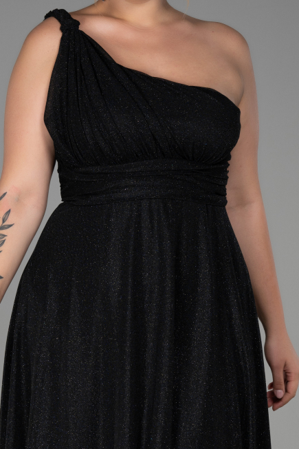 Robe Grande Taille Longue Noir ABU3289