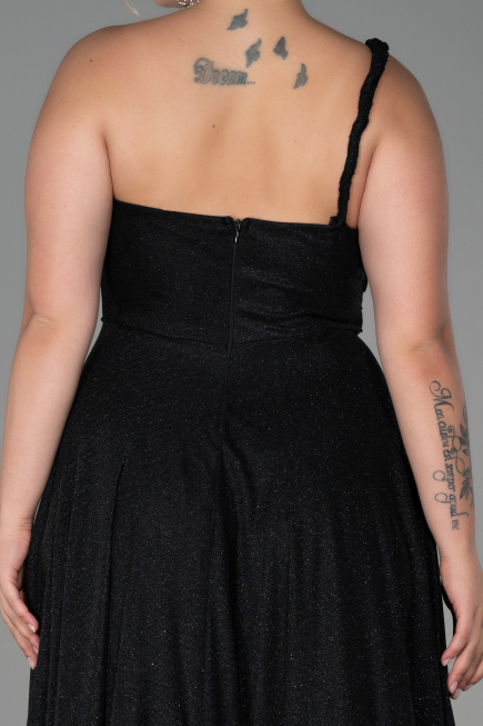 Robe Grande Taille Longue Noir ABU3289
