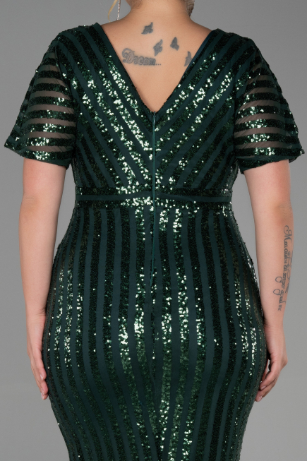 Robe De Soirée Grande Taille Courte Émeraude ABK686