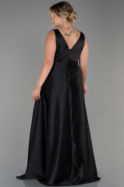 Robe Grande Taille Longue Noir ABU3200