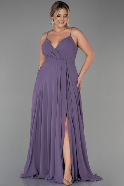 Robe de Soirée Grande Taille Longue Lavande ABU1324