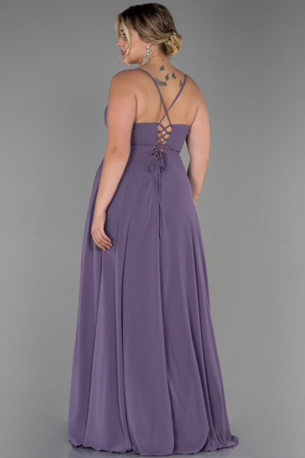 Robe de Soirée Grande Taille Longue Lavande ABU1324