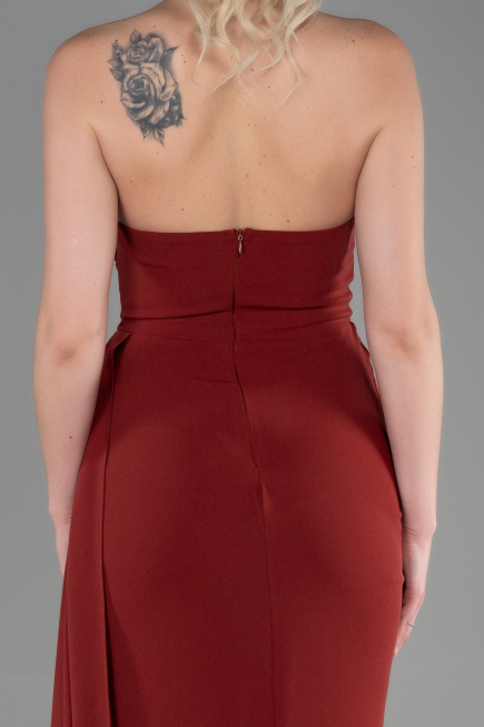 Robe de Soirée Longue Marron Clair ABU3344
