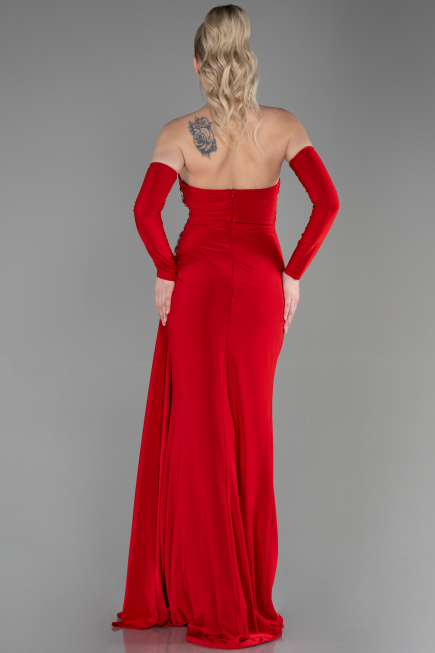 Robe de Soirée Longue Rouge ABU3351