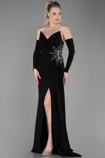 Robe de Soirée Longue Noir ABU3351