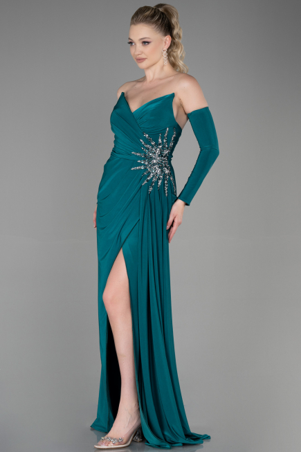 Robe de Soirée Longue Vert ABU3351