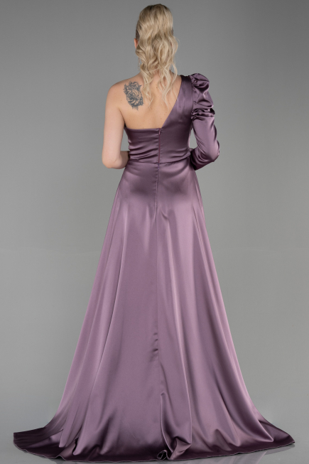 Robe De Soirée Satin Longue Lavande ABU1715