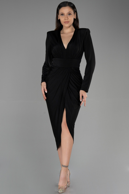 Robe de Cérémonie Midi Noir ABK1861