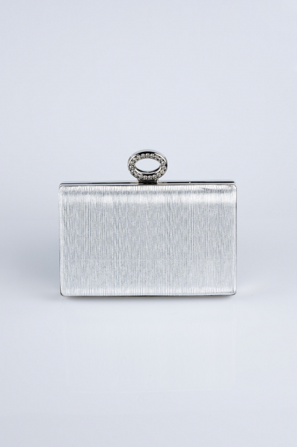 Sac de Soirée Luxe Coupe Au Laser Argent SH830