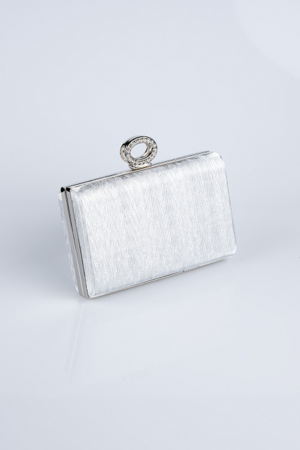 Sac de Soirée Luxe Coupe Au Laser Argent SH830