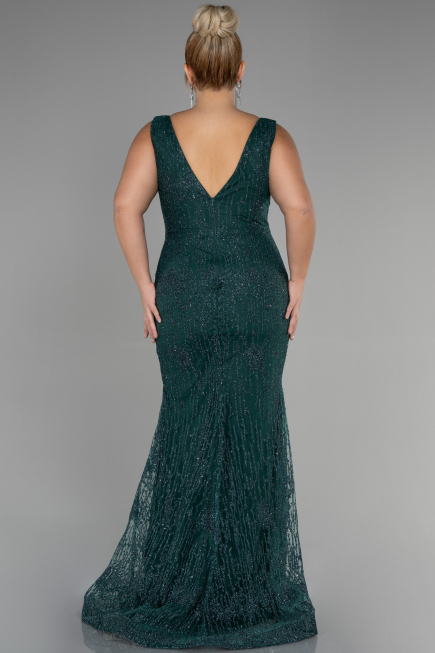 Robe De Fiançailles Grande Taille Longue Émeraude ABU3368