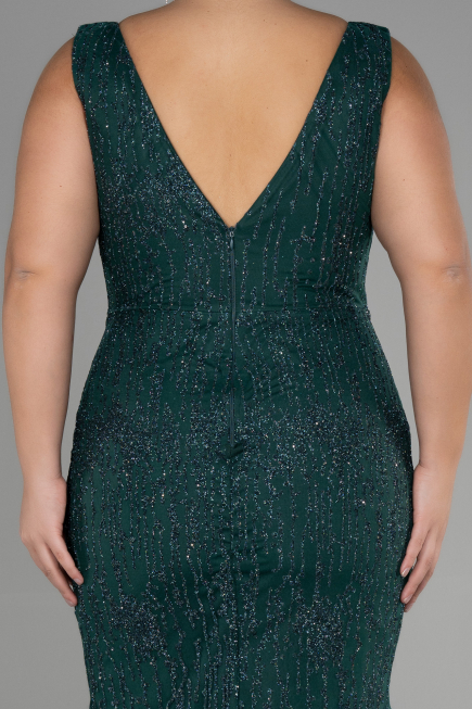 Robe De Fiançailles Grande Taille Longue Émeraude ABU3368