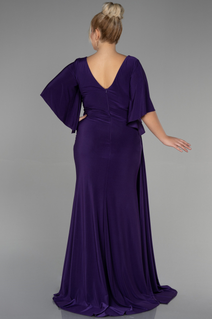 Robe Grande Taille Longue Violet ABU3173